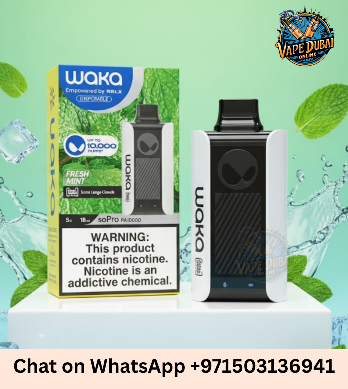 Waka SoPro PA10000 Disposable Vape 10K Puffs 3% & 5% Dubai UAE