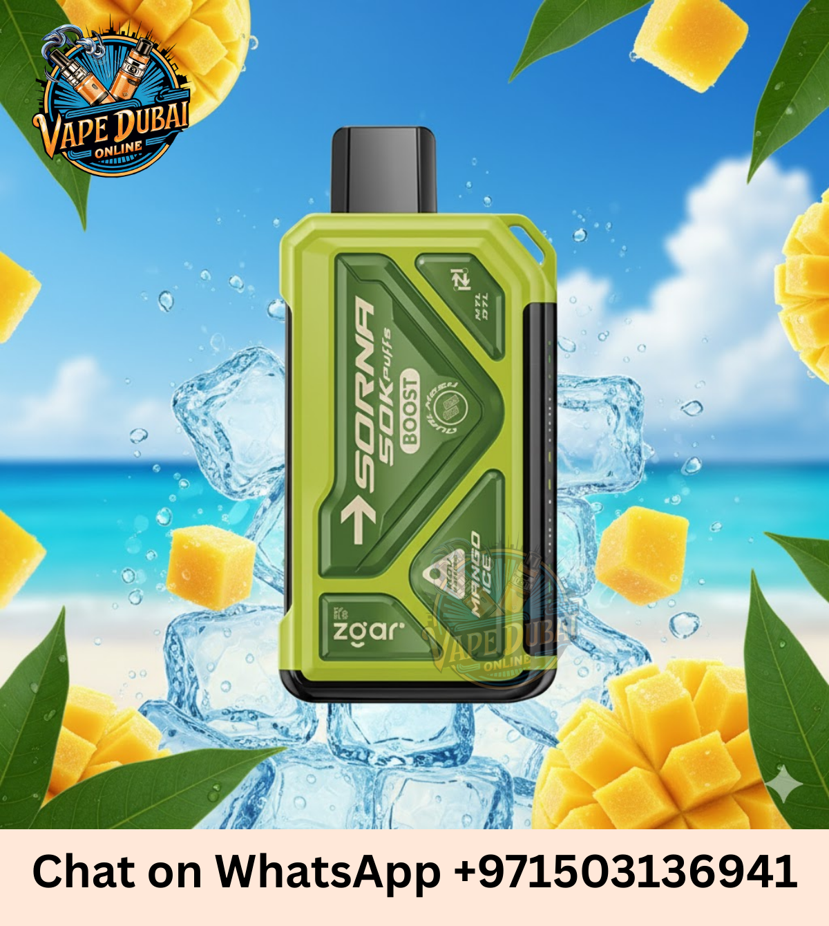 ZGAR Sorna Boost 50000 Puffs Disposable Vape UAE | 50K Puff Rechargeable