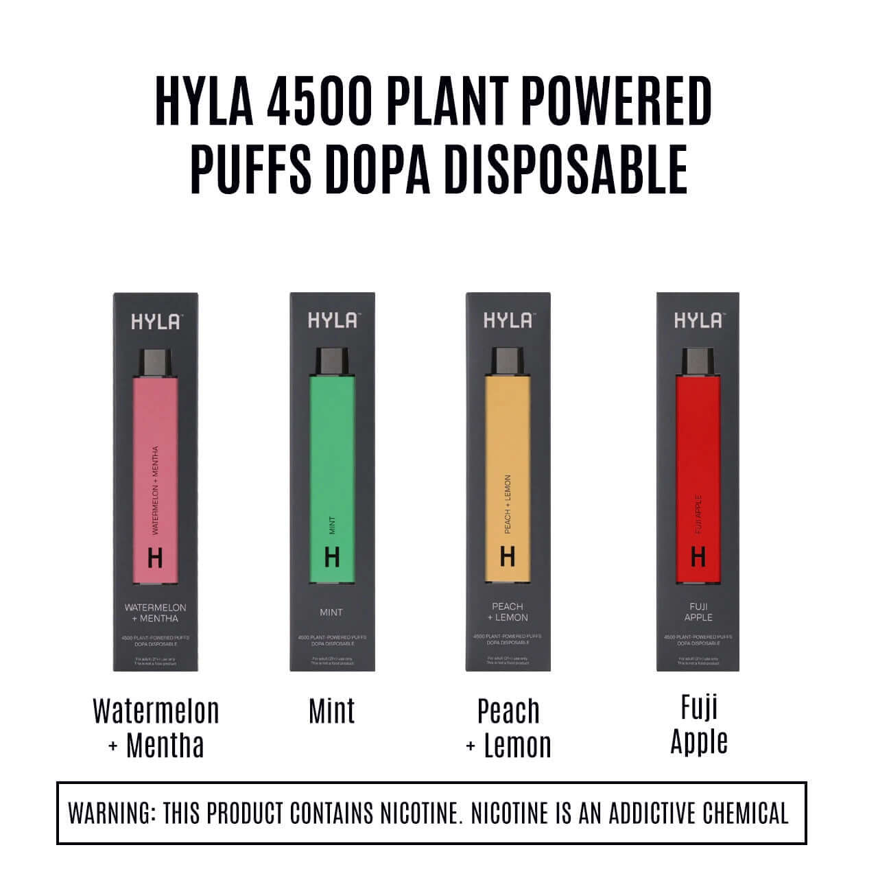 HYLA DOPA 4500 Puff Disposable Vape 0% Nicotine USB-C Now in UAE