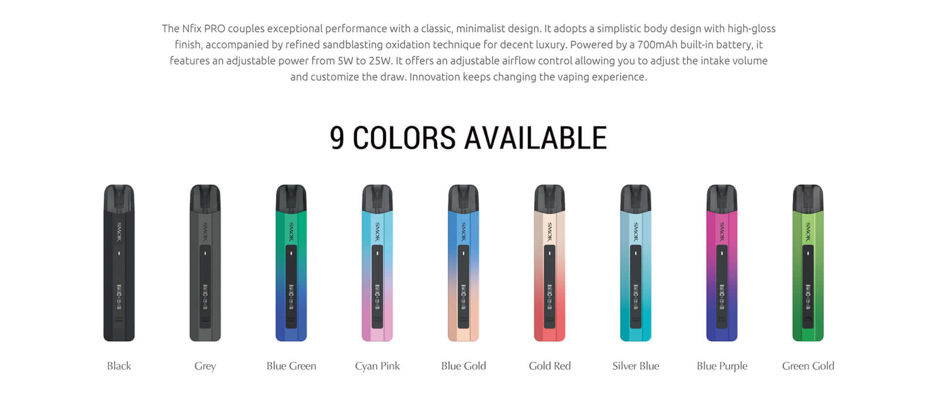 SMOK Nfix Pro Kit 700mAh MTL Pod System | LP1 Coils | Dubai UAE