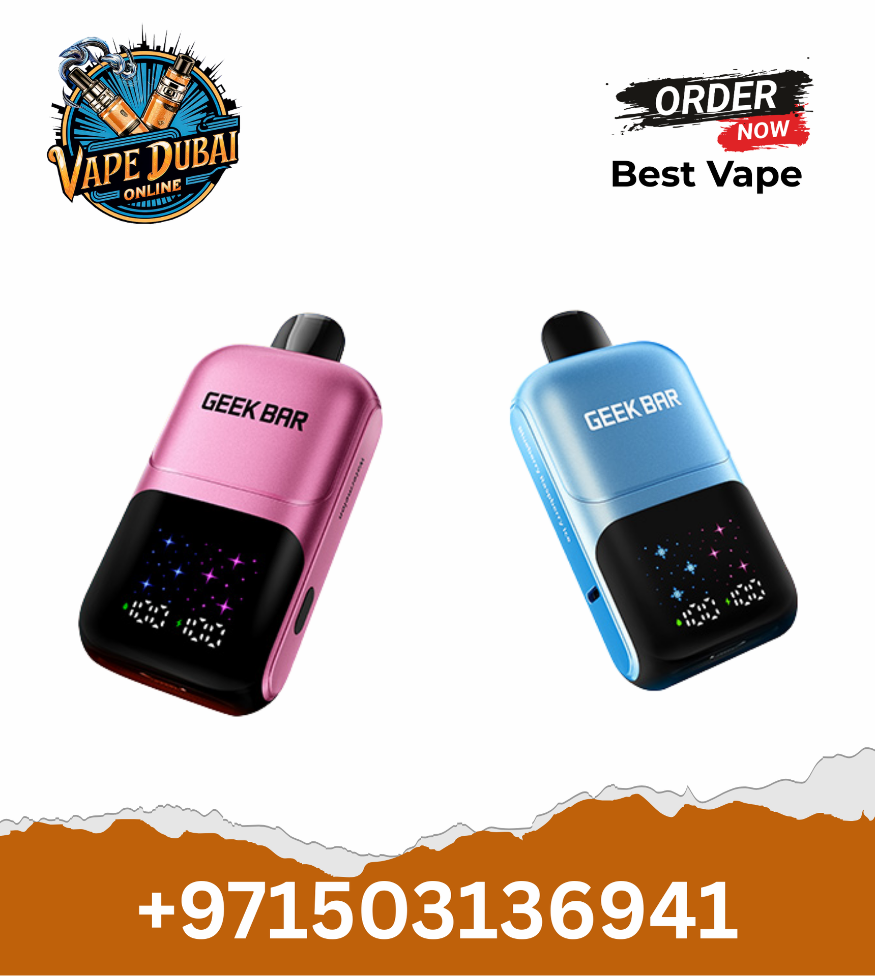 Geek Bar 2GO 50K Dual Flavor Rechargeable Disposable Vape UAE