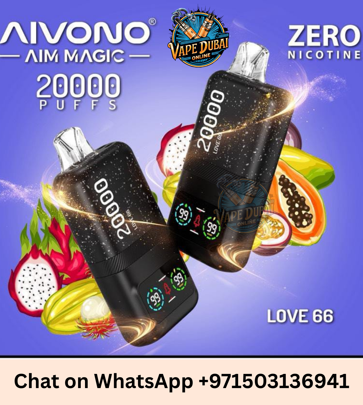 Aivono Aim Magic Zero 20000 Puffs Vape 0% Nicotine – Dubai UAE
