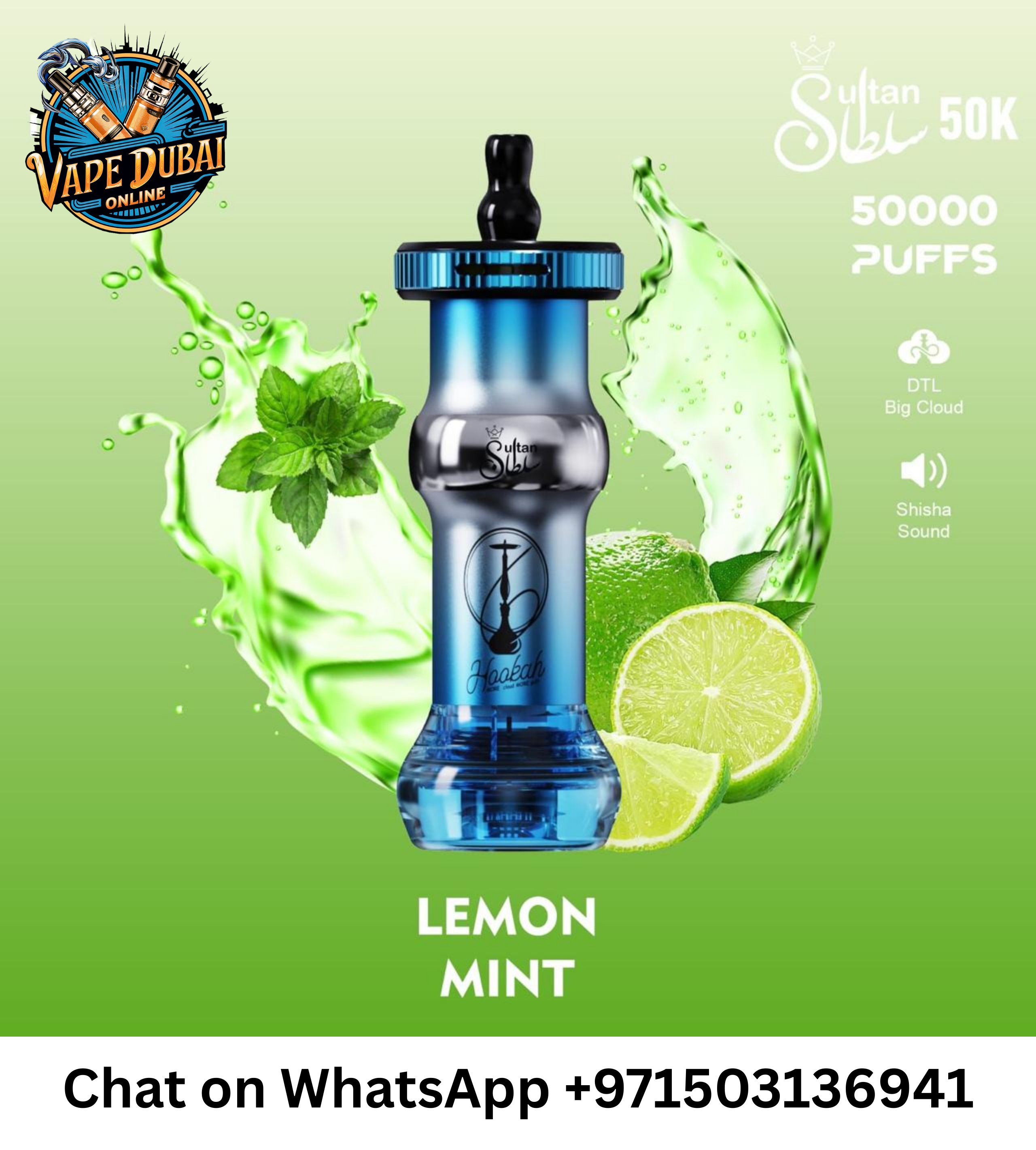 Wholesale MOSMO Sultan 50000 Puffs Hookah Disposable Vape – Long-Lasting Shisha Alternative in Dubai