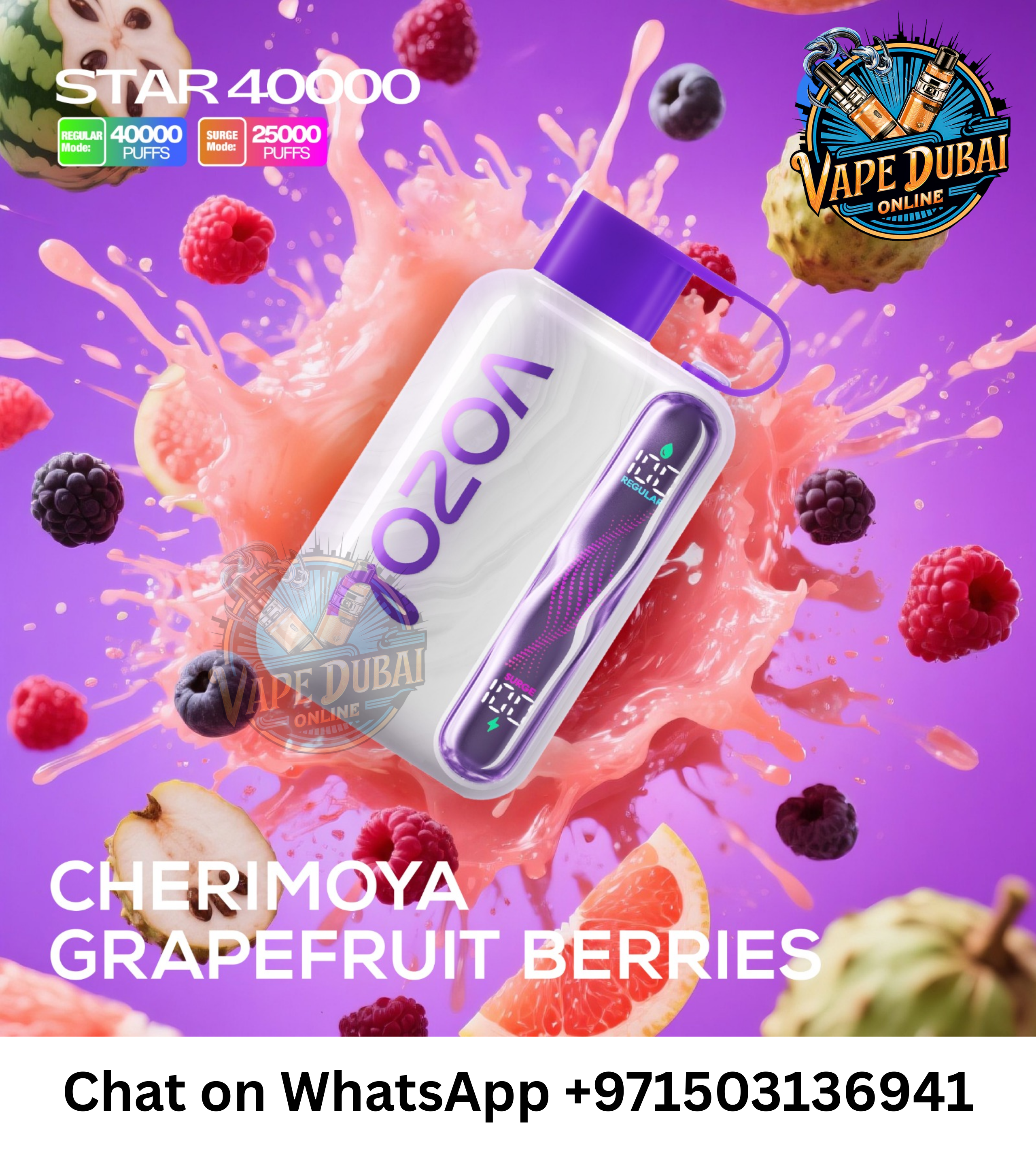 Vozol Star 40000 Puffs Disposable Vape 5% Nicotine in Dubai UAE