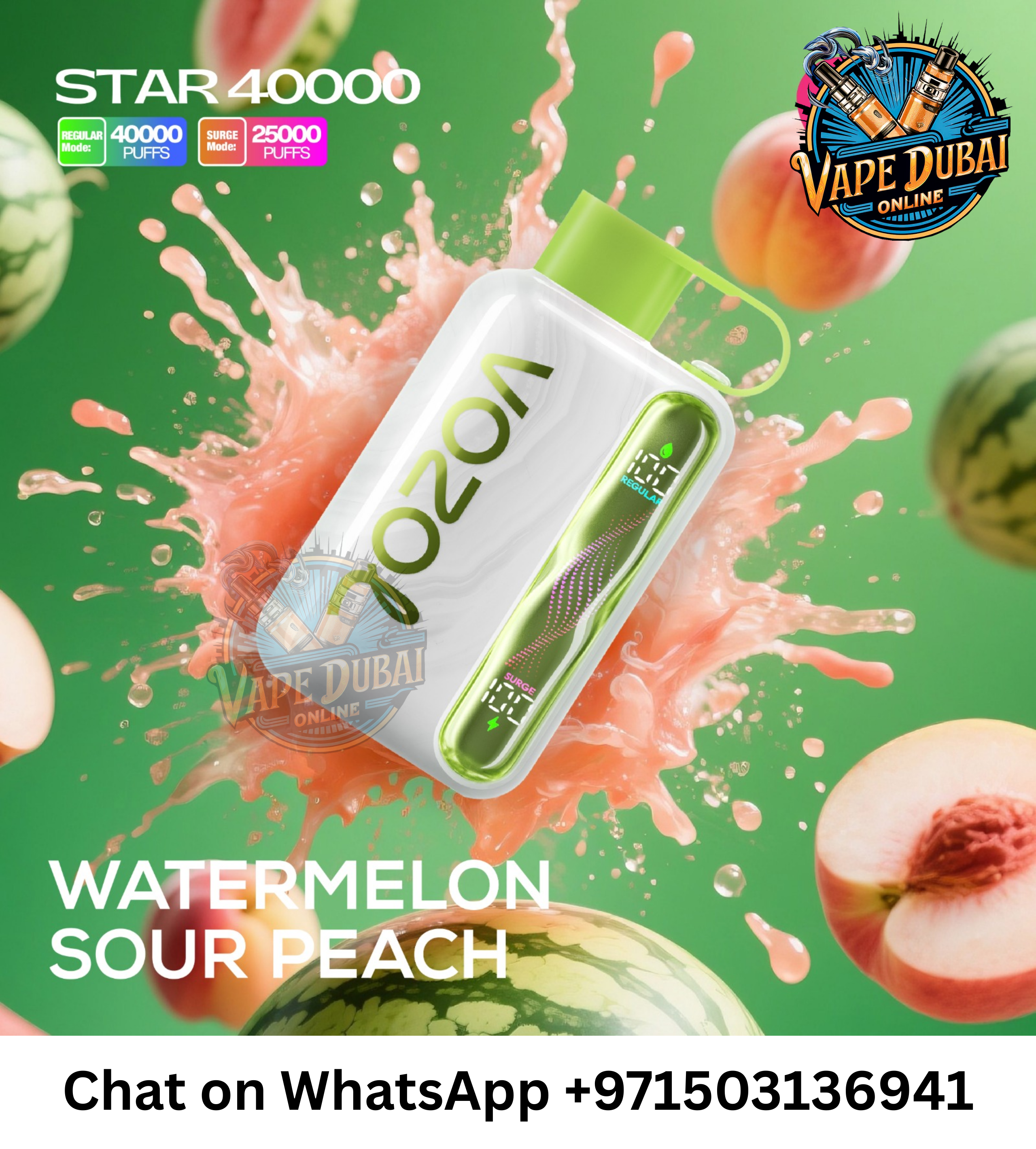 Vozol Star 40000 Puffs Vape with LED Display and 1000mAh Rechargeable Battery