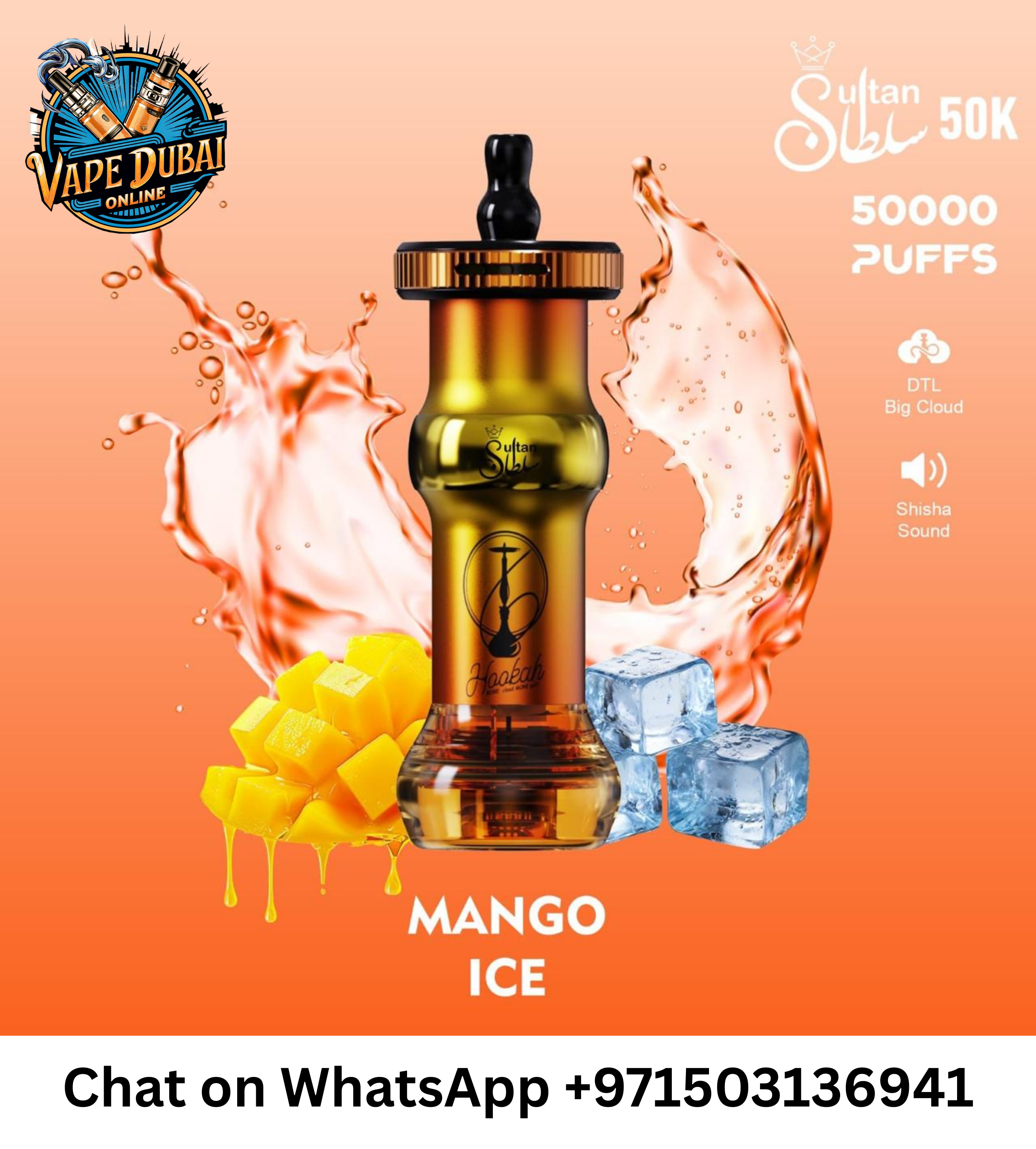 Wholesale MOSMO Sultan 50000 Puffs Hookah Disposable Vape – Long-Lasting Shisha Alternative in Dubai