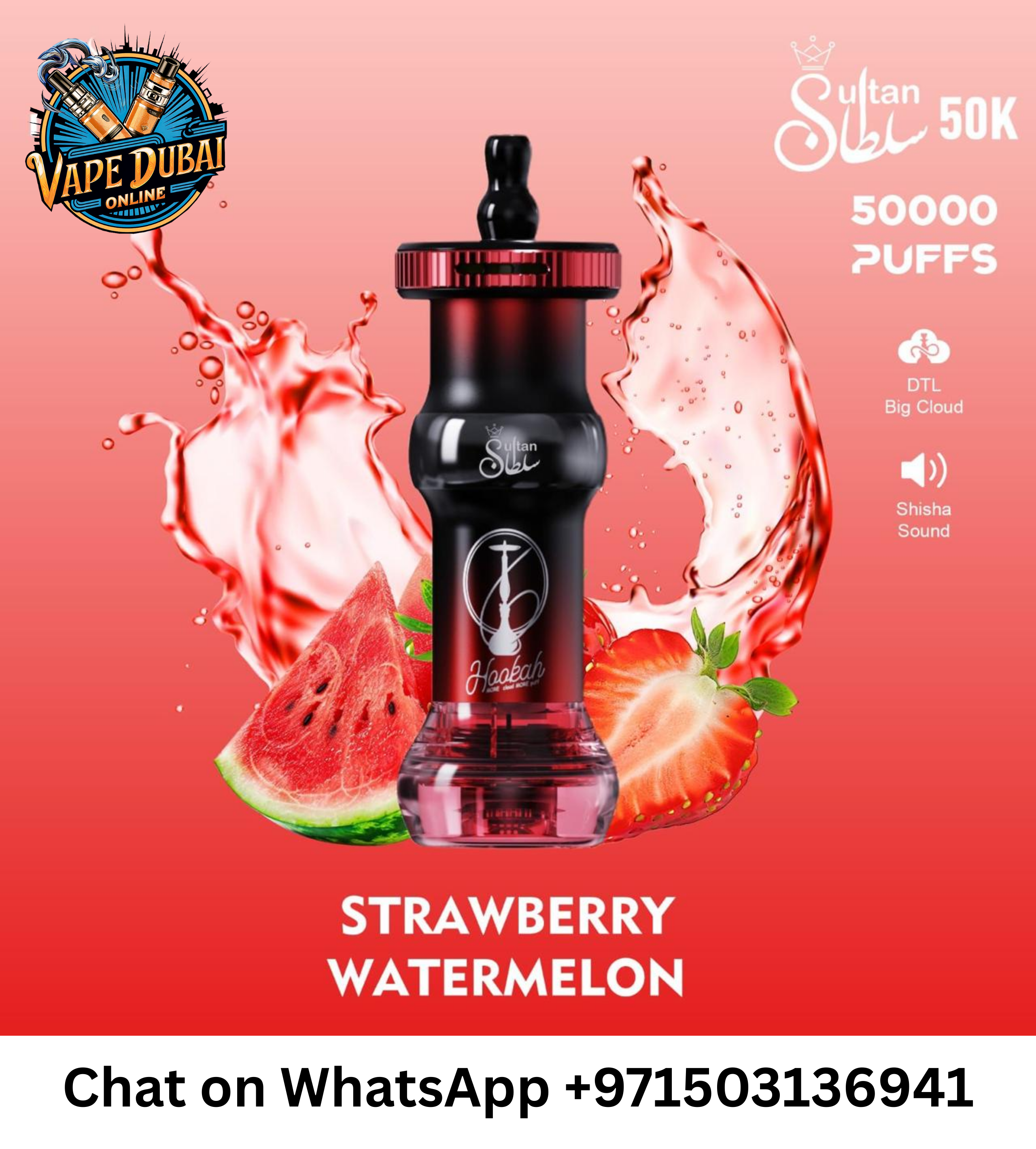 Wholesale MOSMO Sultan 50000 Puffs Hookah Disposable Vape – Long-Lasting Shisha Alternative in Dubai