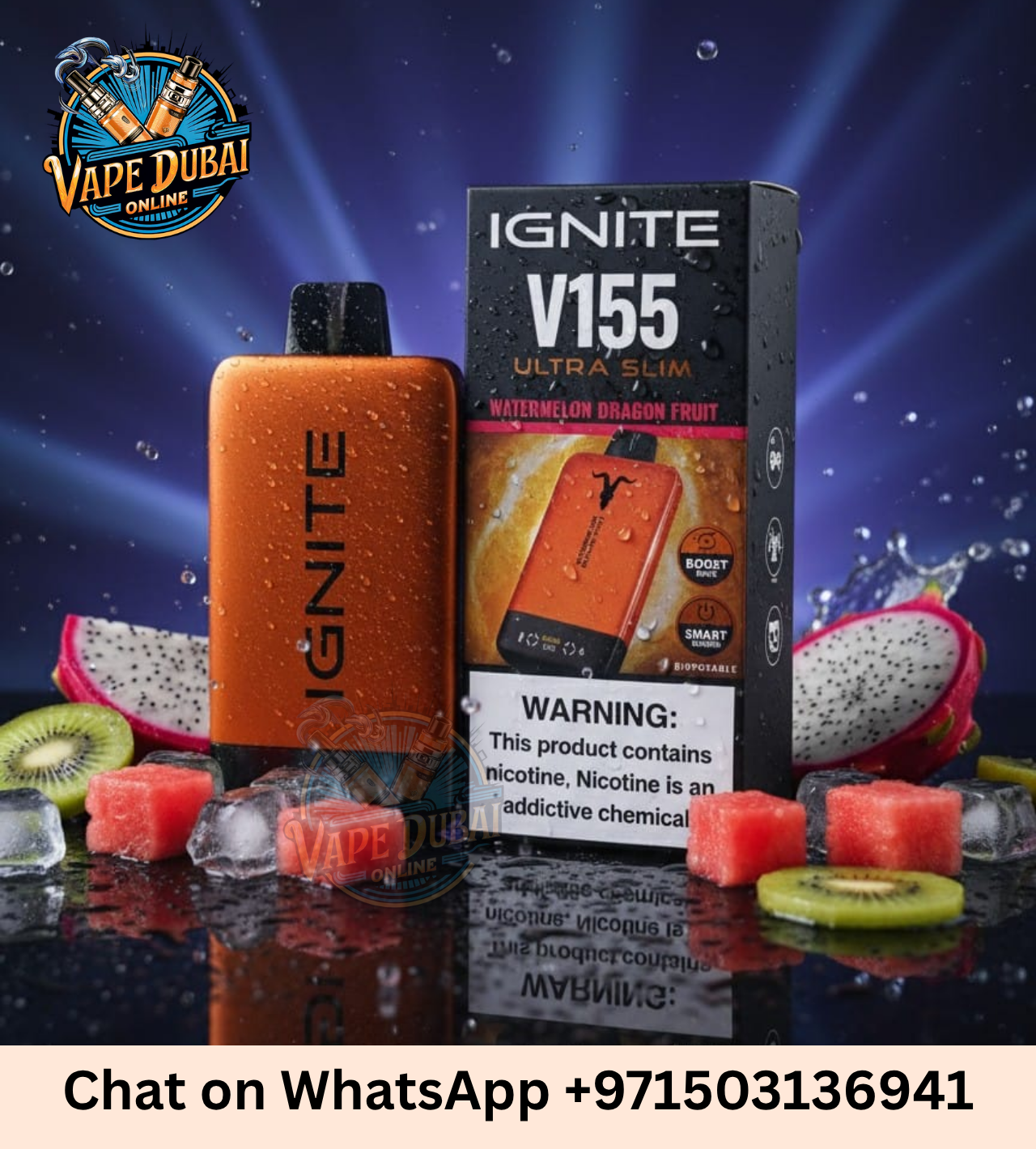 IGNITE V155 Vape with Type-C Charging Port – Rechargeable Disposable Vape Dubai