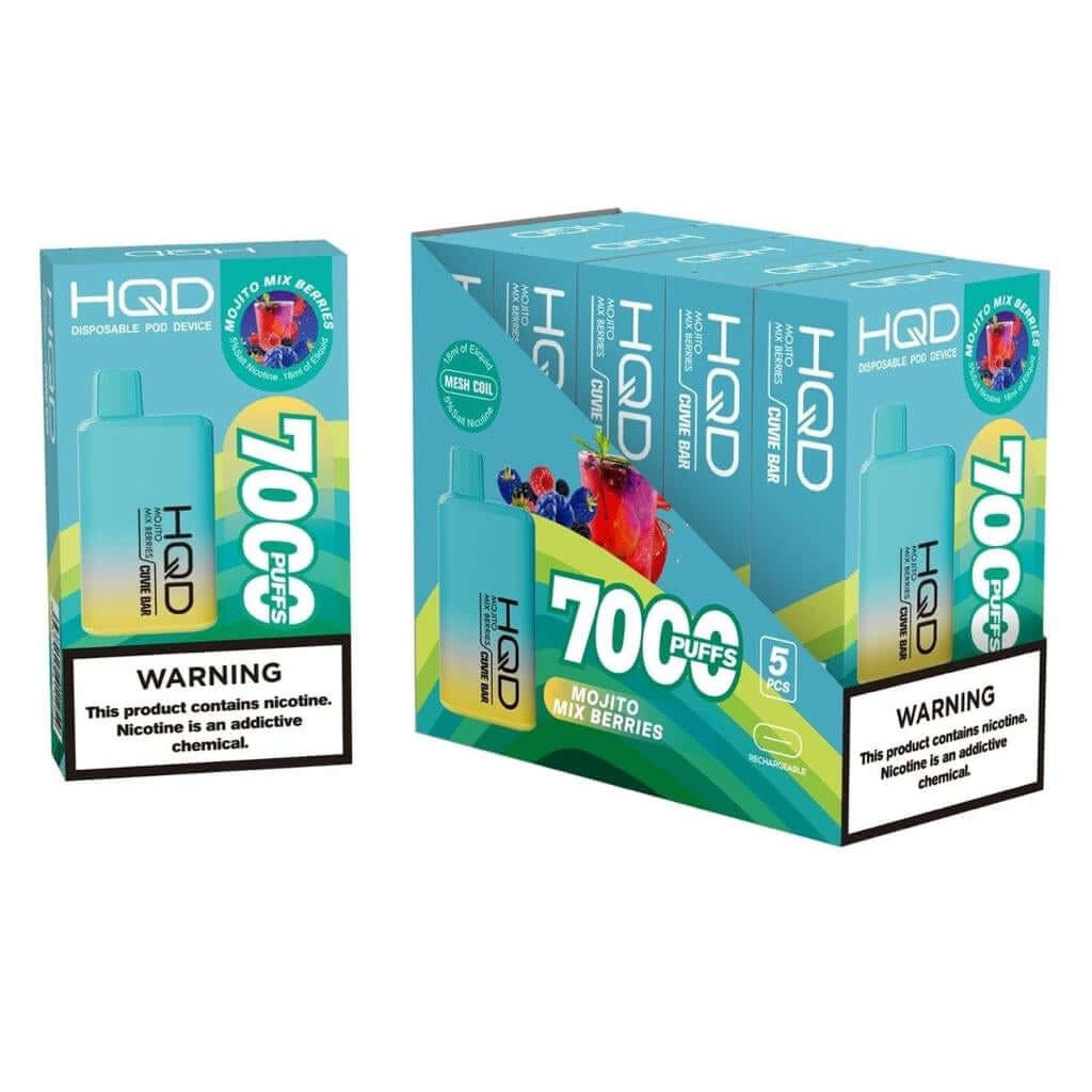 HQD Cuvie Bar 7000 Puffs Disposable Vape with USB-C in Dubai, UAE