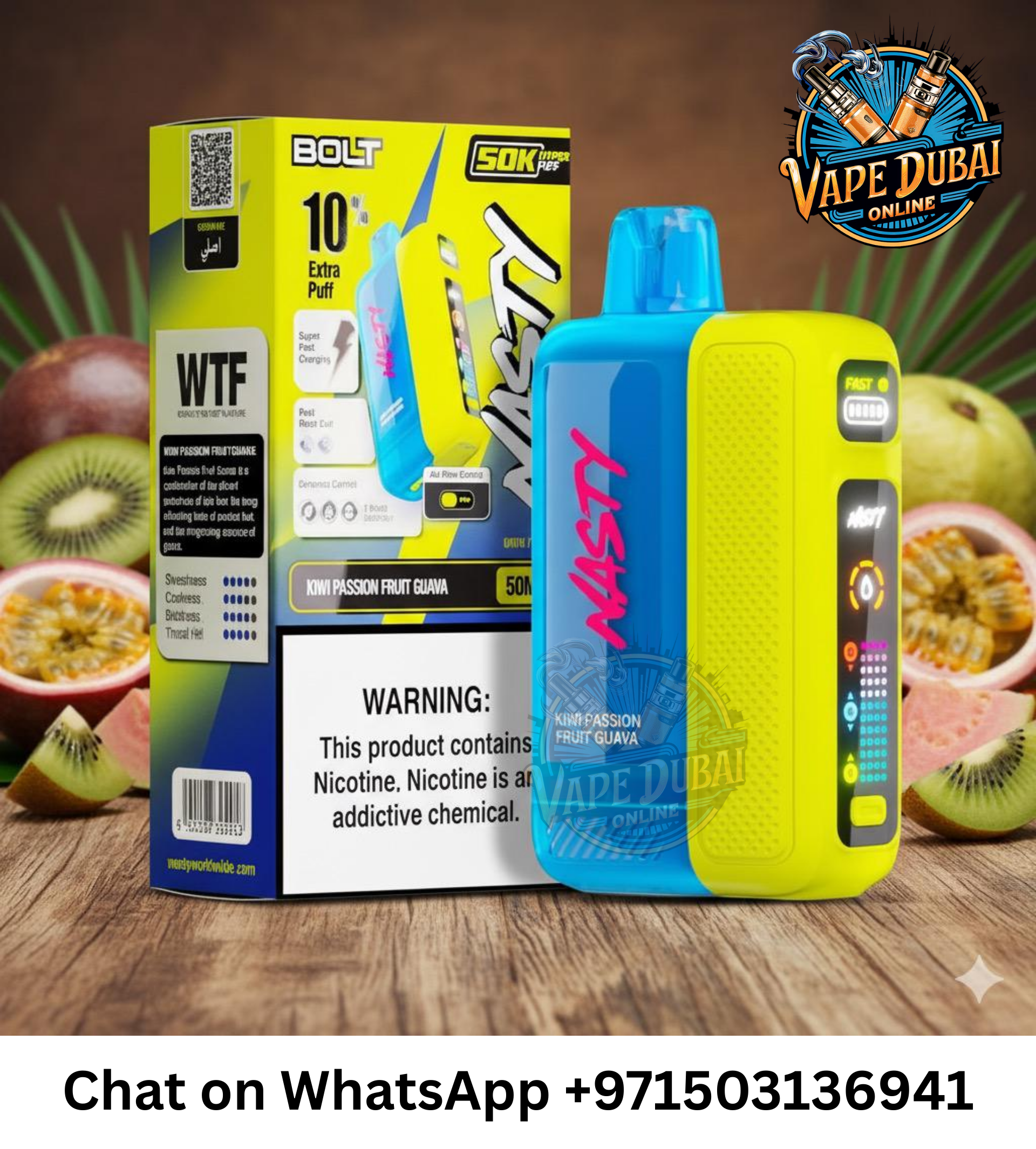 Nasty Bolt Hyperbeast 50k Puffs Disposable Vape – Buy Online in Dubai UAE