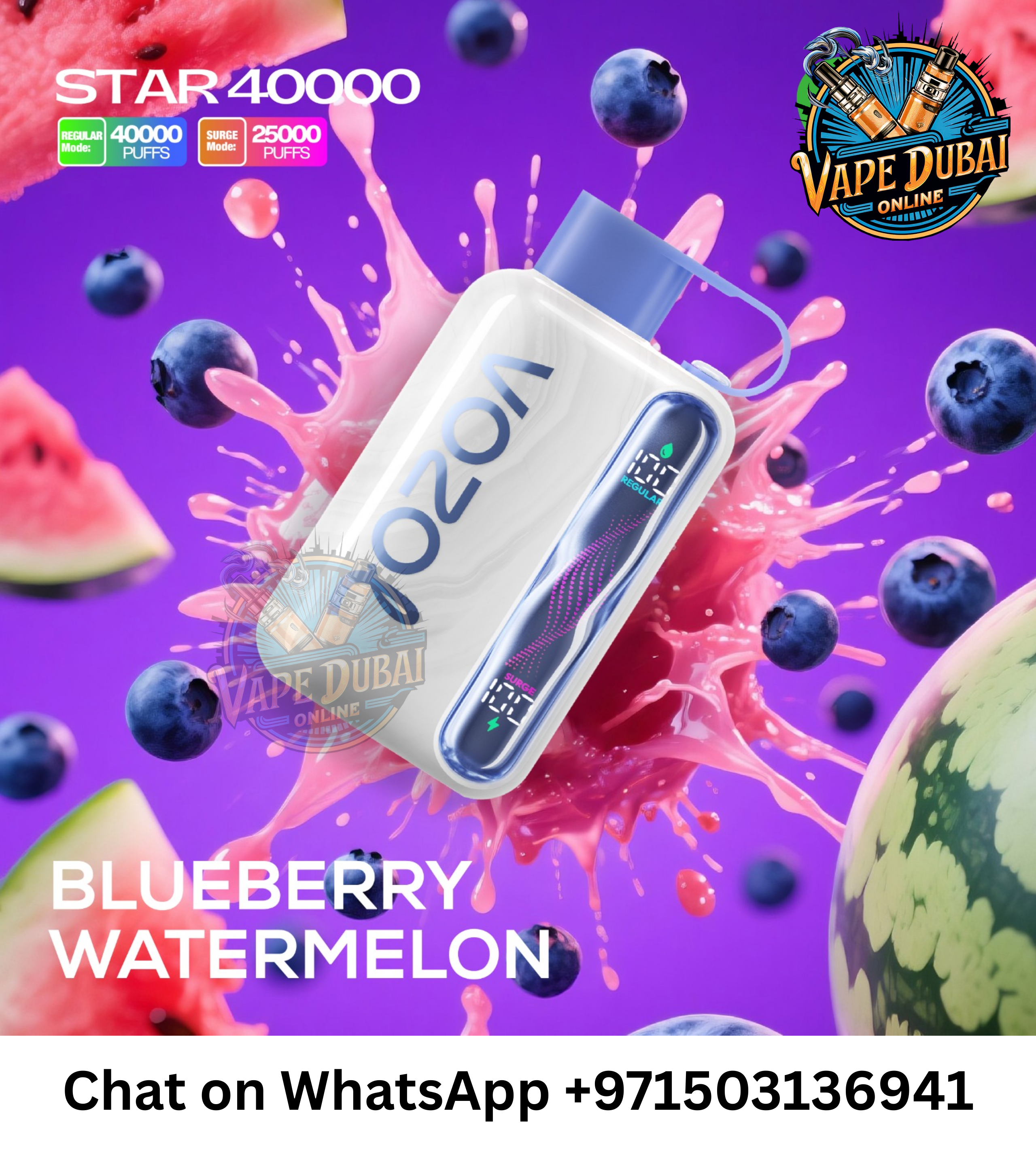 Vozol Star Disposable Vape 40,000 Puffs with Type-C Charging Dubai