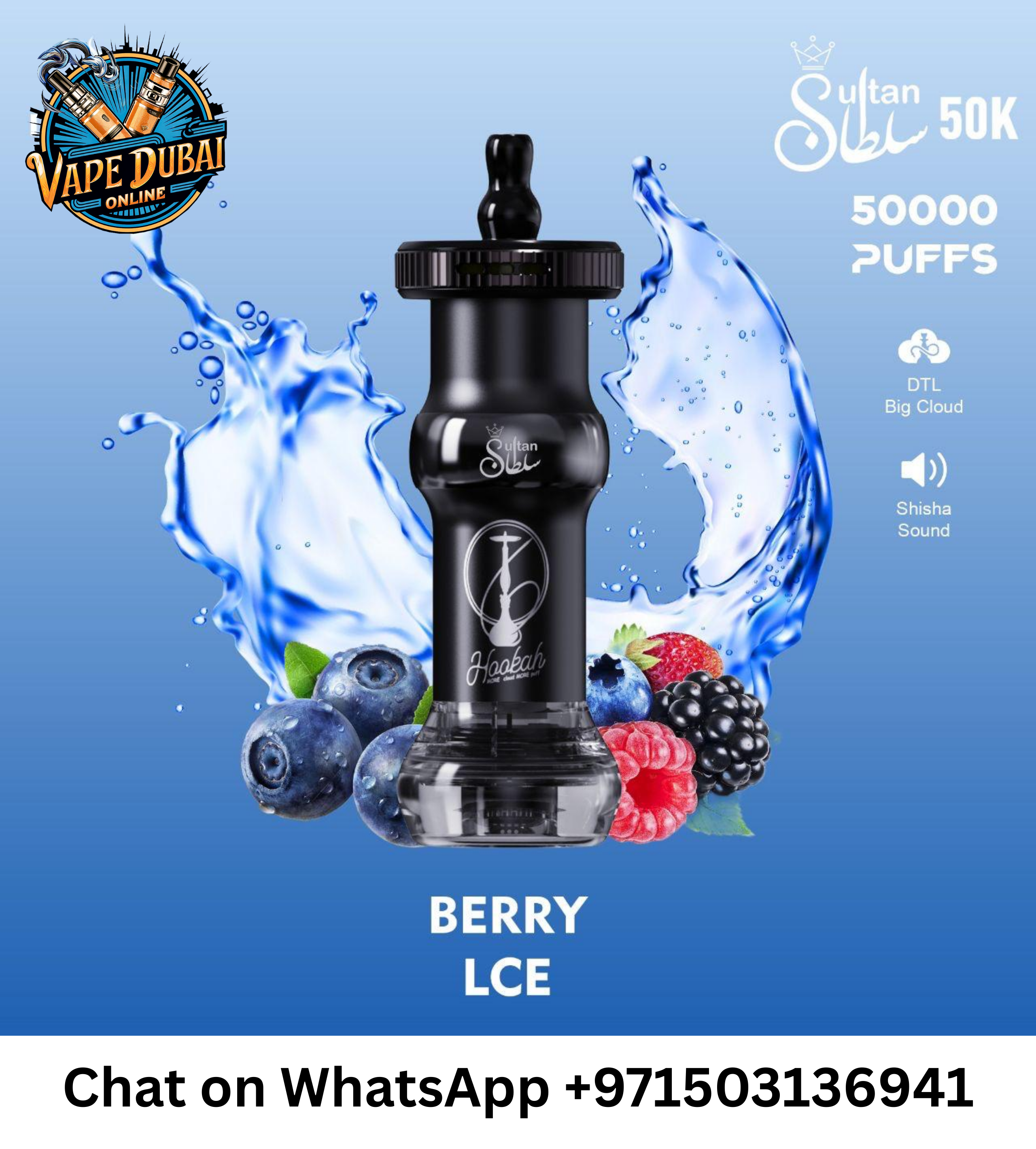 Wholesale MOSMO Sultan 50000 Puffs Hookah Disposable Vape – Long-Lasting Shisha Alternative in Dubai