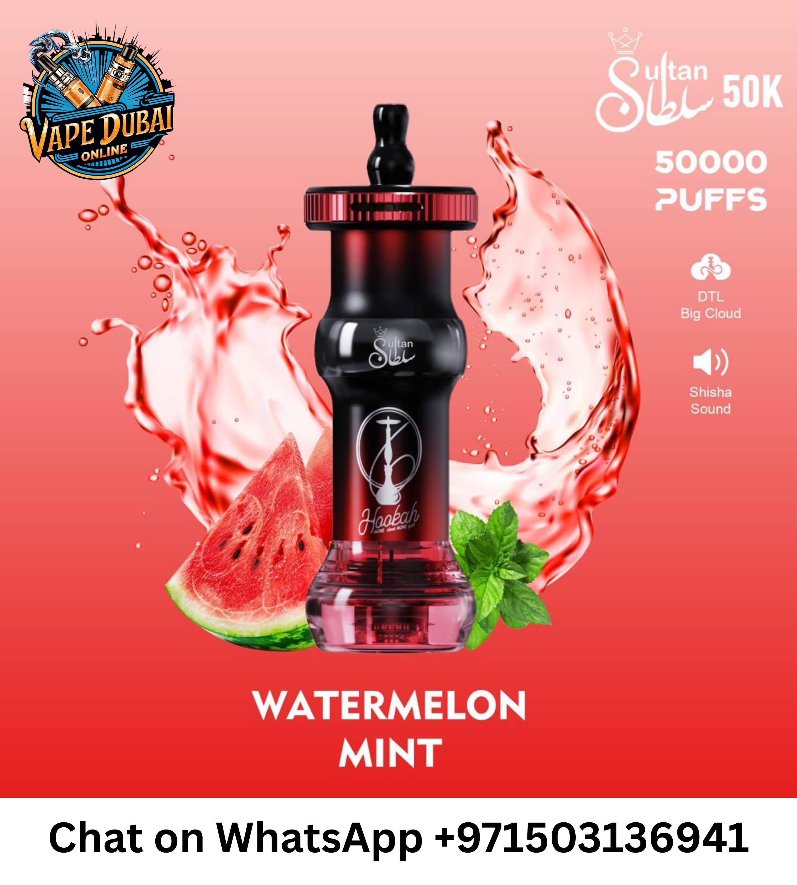 Wholesale MOSMO Sultan 50000 Puffs Hookah Disposable Vape – Long-Lasting Shisha Alternative in Dubai