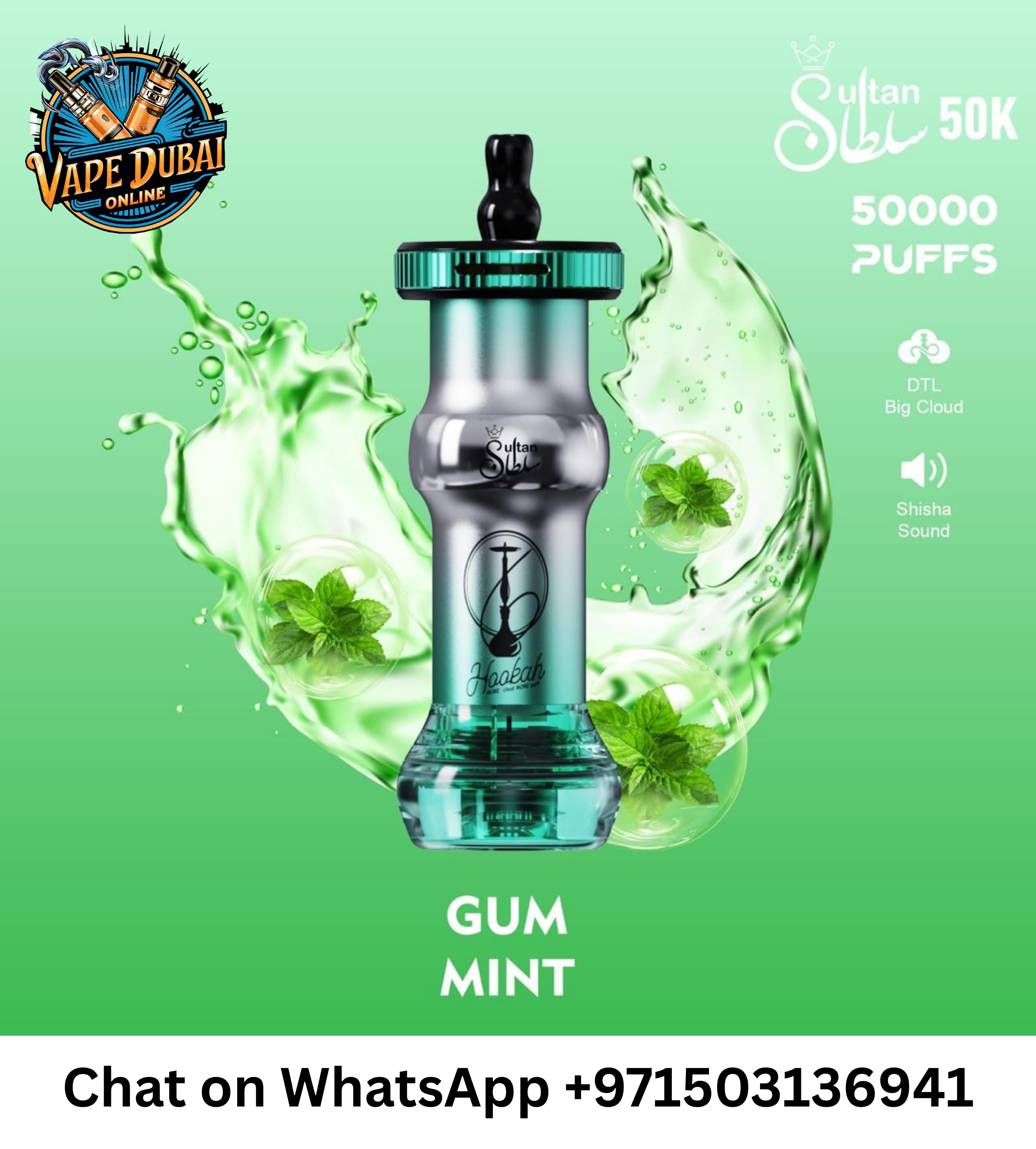 Wholesale MOSMO Sultan 50000 Puffs Hookah Disposable Vape – Long-Lasting Shisha Alternative in Dubai