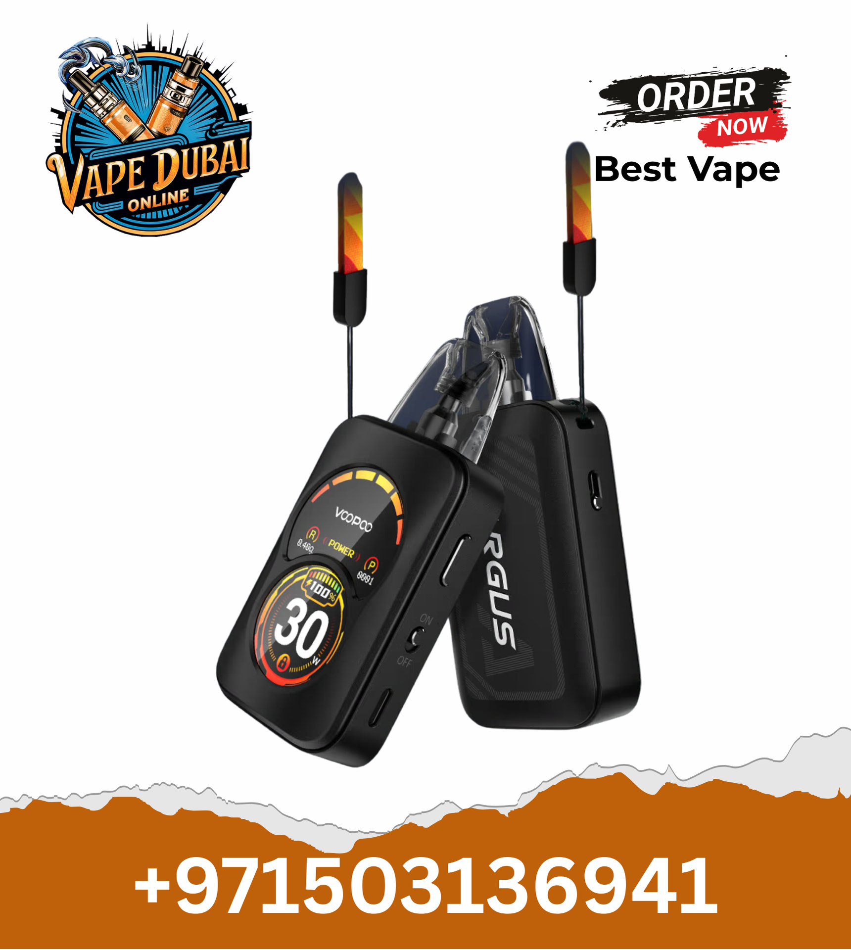 VOOPOO Argus A 30W Pod Vape Kit with Dual-Zone Display in Dubai