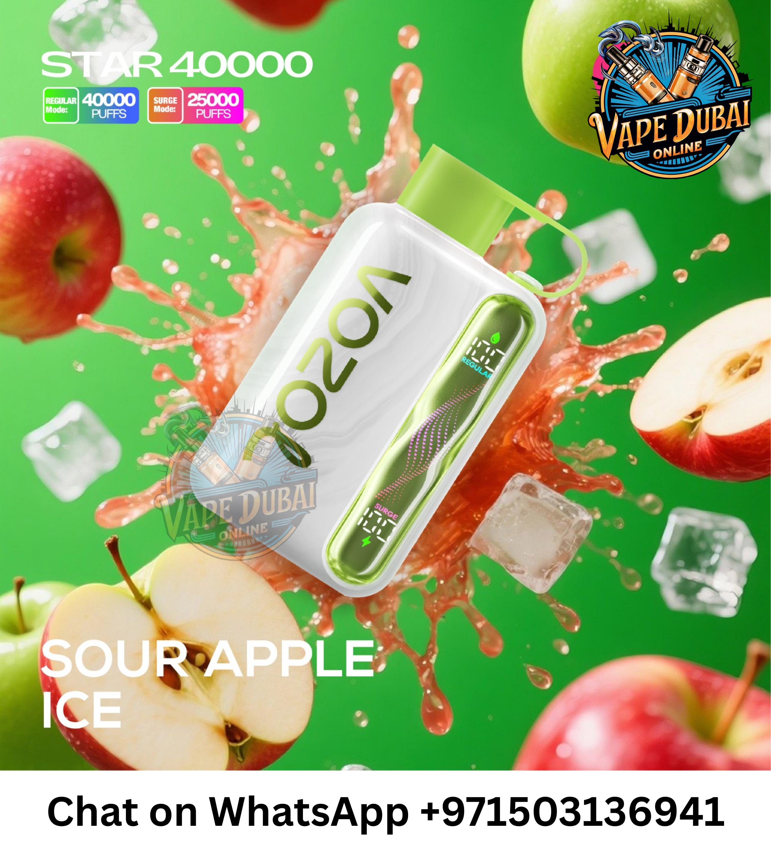 Vozol Star 40000 Puffs Vape with Smooth Vapor and Rich Flavor