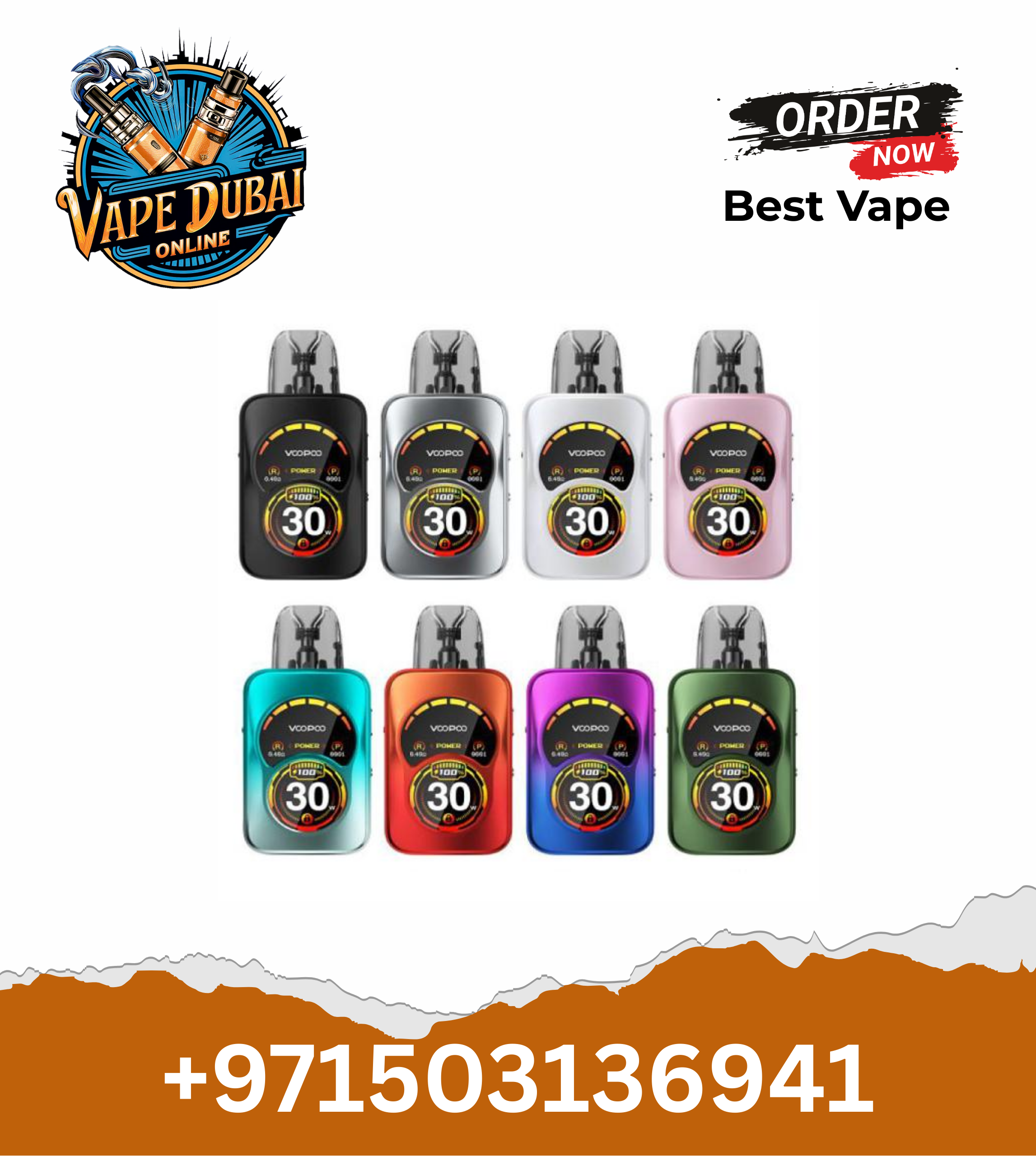 VOOPOO Argus A 30W Pod Vape Kit with Dual-Zone Display in Dubai