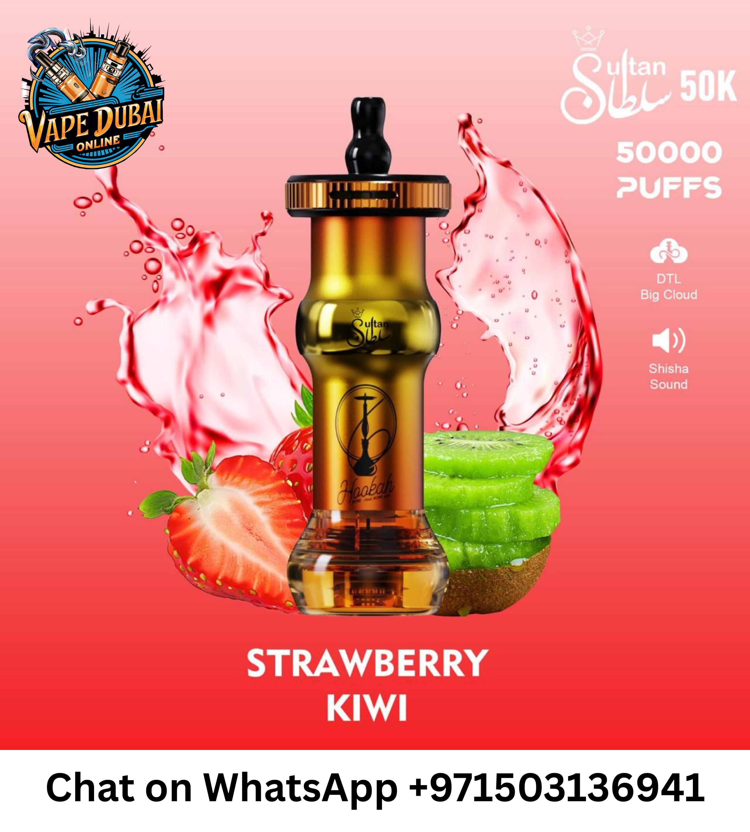 Wholesale MOSMO Sultan 50000 Puffs Hookah Disposable Vape – Long-Lasting Shisha Alternative in Dubai