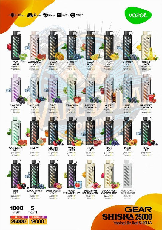 Vozol Gear Shisha 25000 Puffs Disposable Vape – in Dubai, UAE