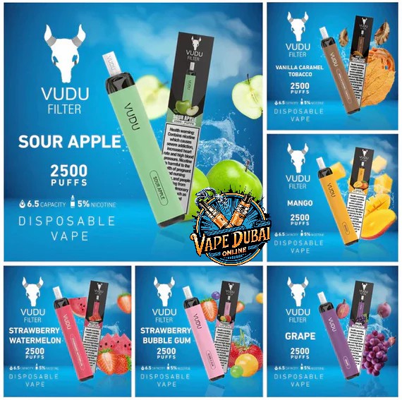 VUDU Filter 2500 Puffs 5% Disposable Vape – Dubai, UAE