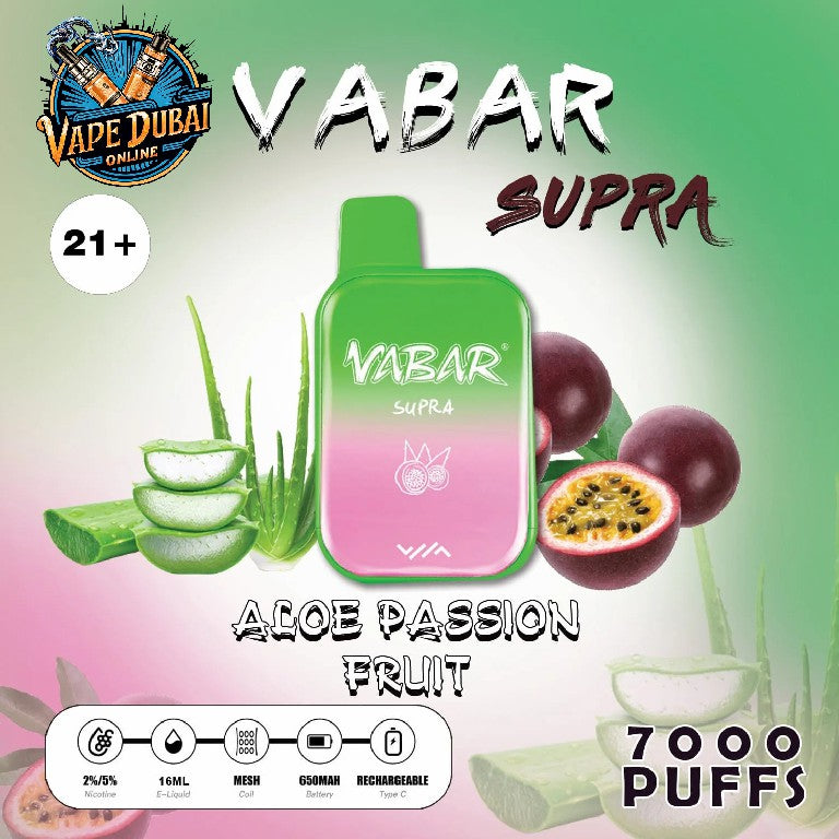 Vabar Supra 7000 Puffs Disposable Vape – Best Price in Dubai