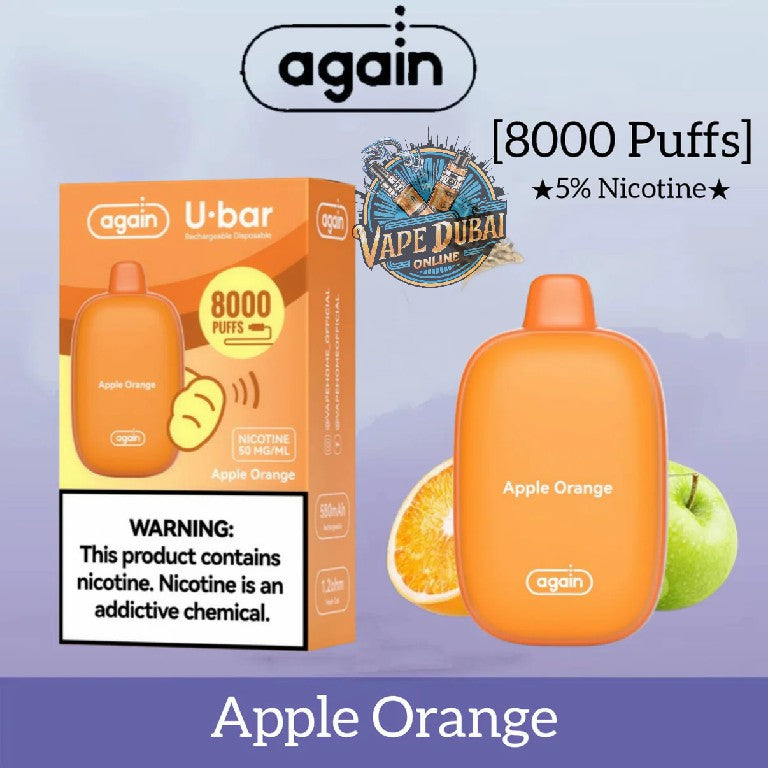 Again U Bar 8000 Puffs Disposable Vape – Now in Dubai, UAE