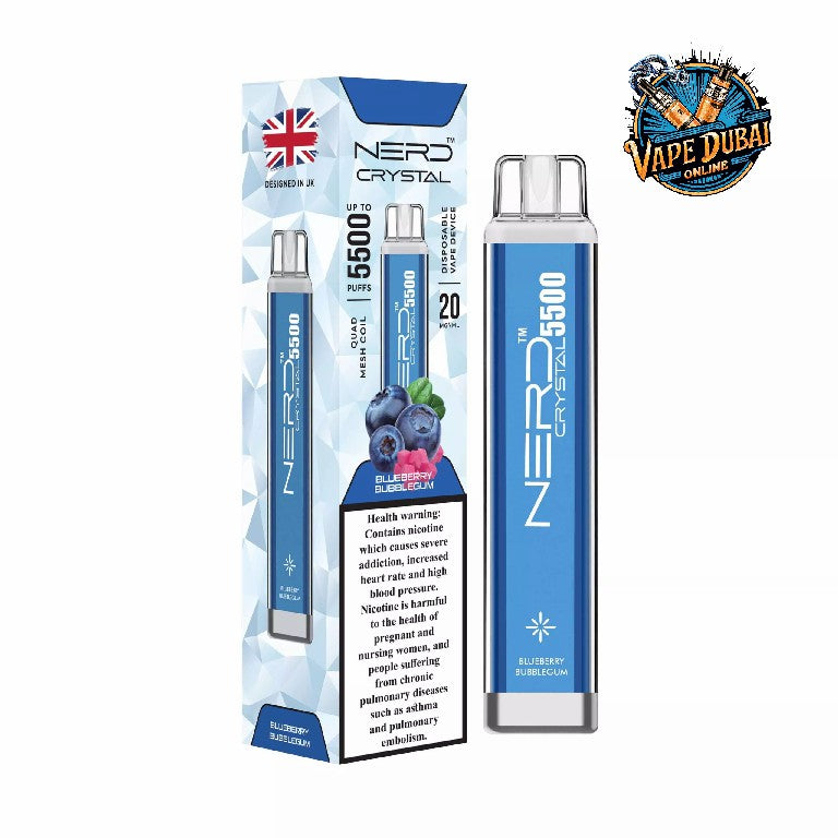 Nerd Crystal 5500 Puffs Disposable Vape | 2% Nic Salt | Dubai UAE