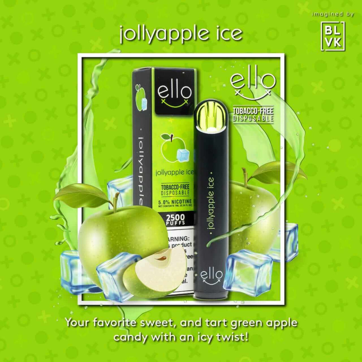 BLVK Ello 2500 Puffs Disposable Vape – 5% Salt Nic in Dubai