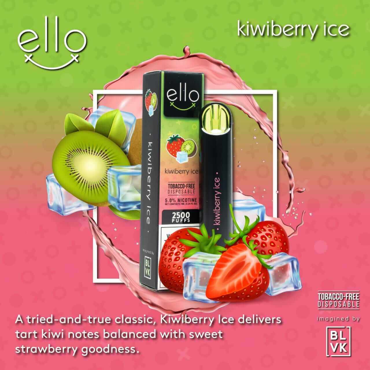 BLVK Ello 2500 Puffs Disposable Vape – 5% Salt Nic in Dubai