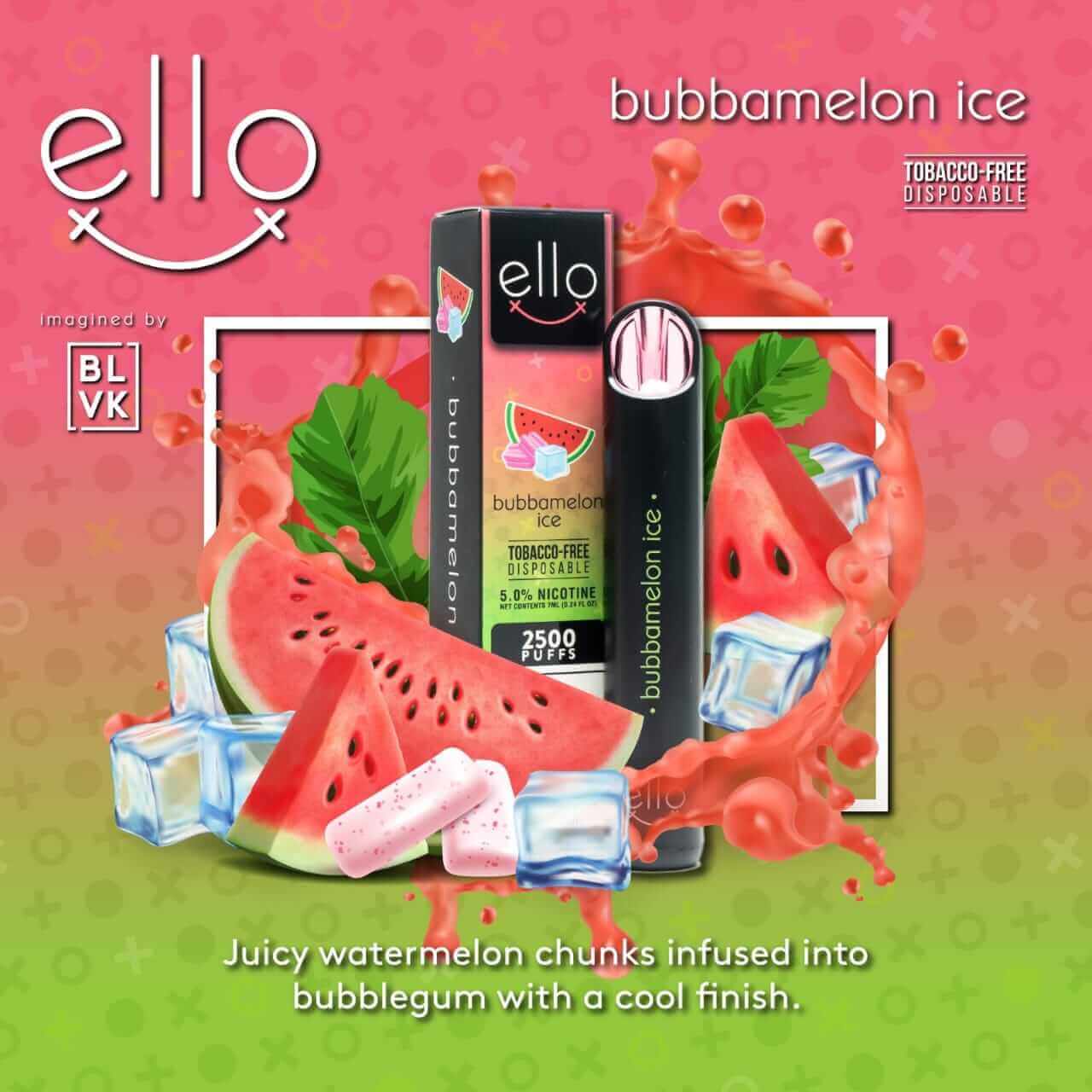 BLVK Ello 2500 Puffs Disposable Vape – 5% Salt Nic in Dubai