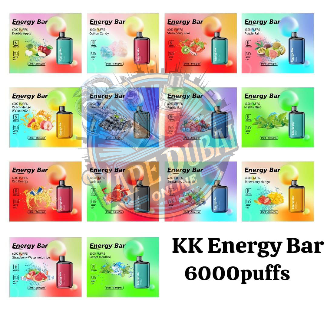 KK Energy Bar 6000 Puffs Disposable Vape - Rechargeable Mesh Coil Dubai
