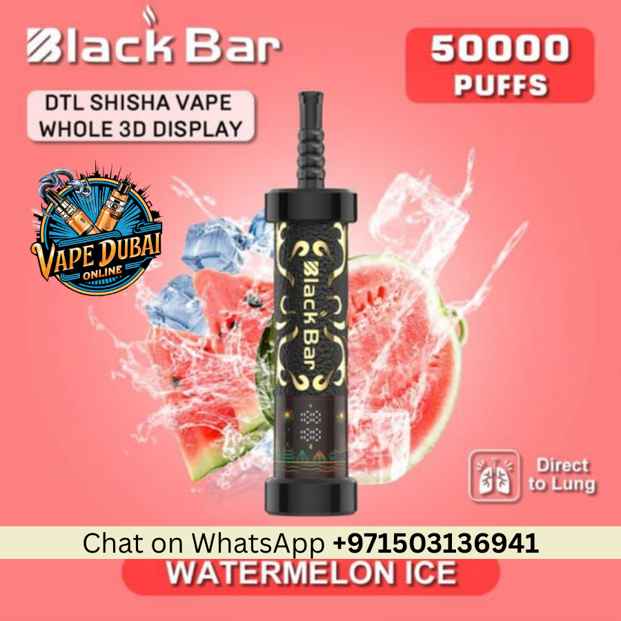 Black Bar 50000 Puffs Vape – DTL Shisha with 3D Display in Dubai