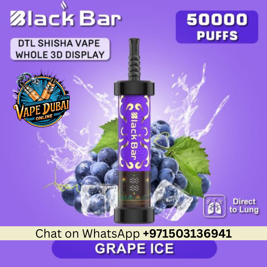 Black Bar 50000 Puffs Vape – DTL Shisha with 3D Display in Dubai