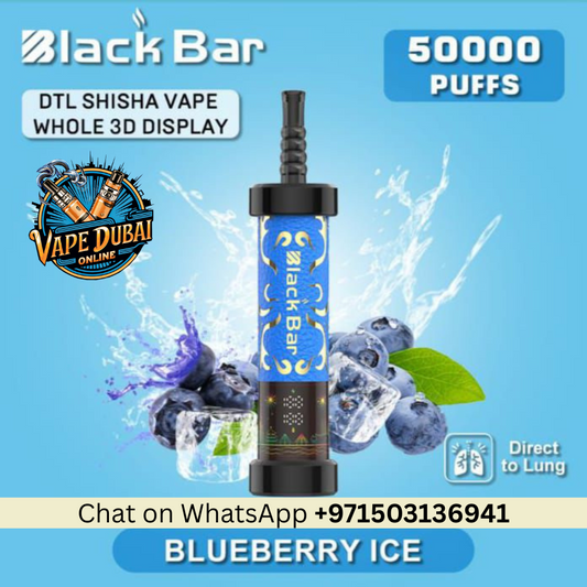 Black Bar 50000 Puffs Vape – DTL Shisha with 3D Display in Dubai