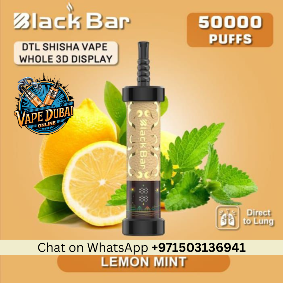 Black Bar 50000 Puffs Vape – DTL Shisha with 3D Display in Dubai