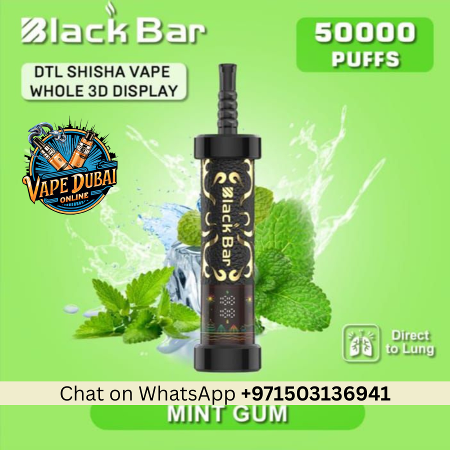 Black Bar 50000 Puffs Vape – DTL Shisha with 3D Display in Dubai