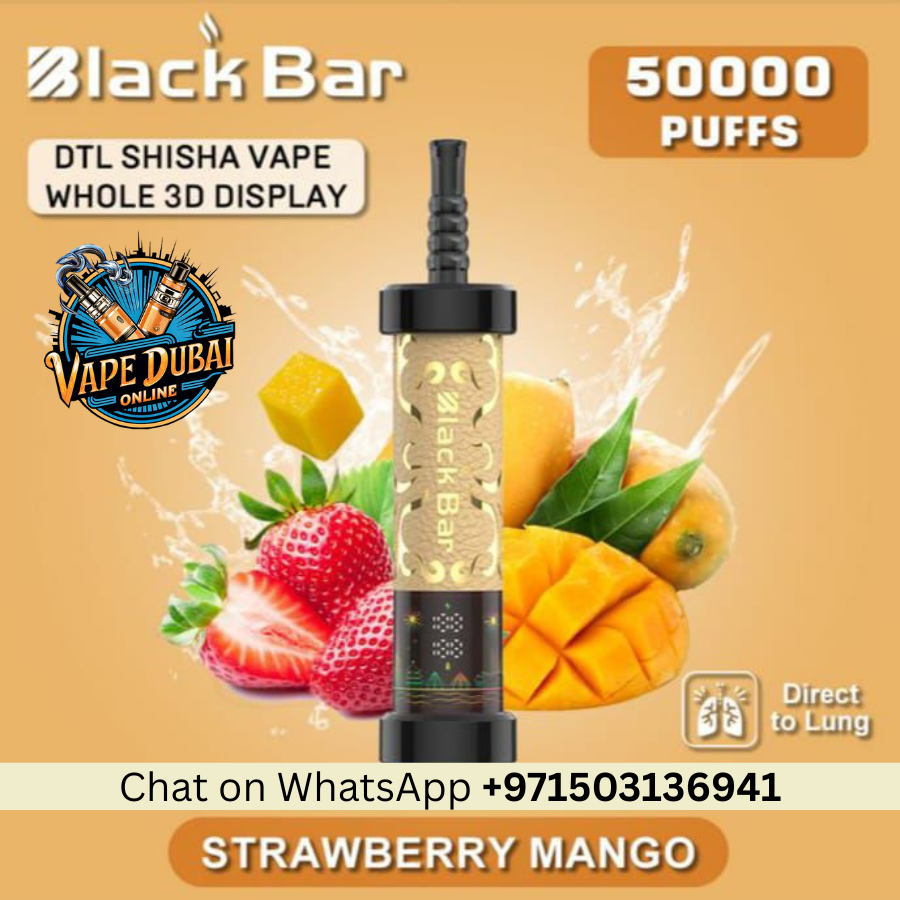 Black Bar 50000 Puffs Vape – DTL Shisha with 3D Display in Dubai