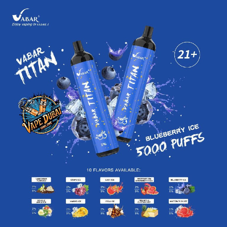 VABAR TITAN 5000 Puffs Disposable Vape – Best Price in Dubai UAE