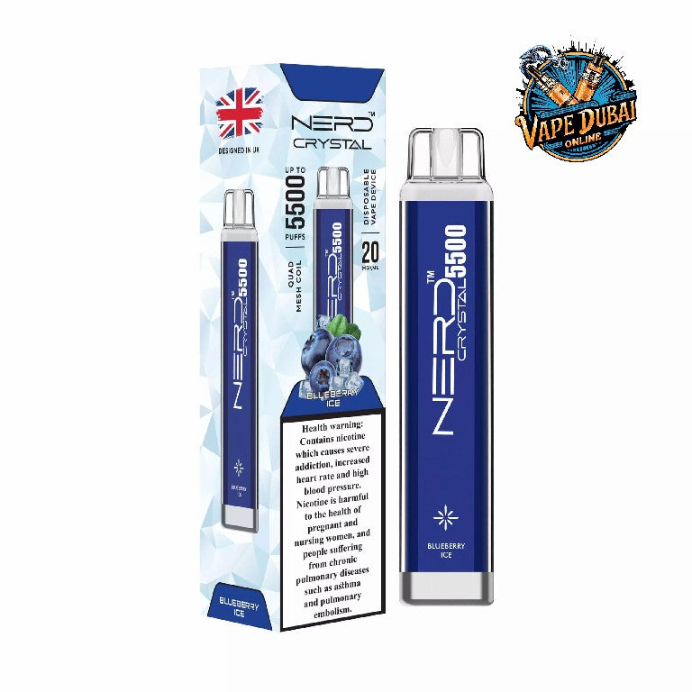 Nerd Crystal 5500 Puffs Disposable Vape | 2% Nic Salt | Dubai UAE