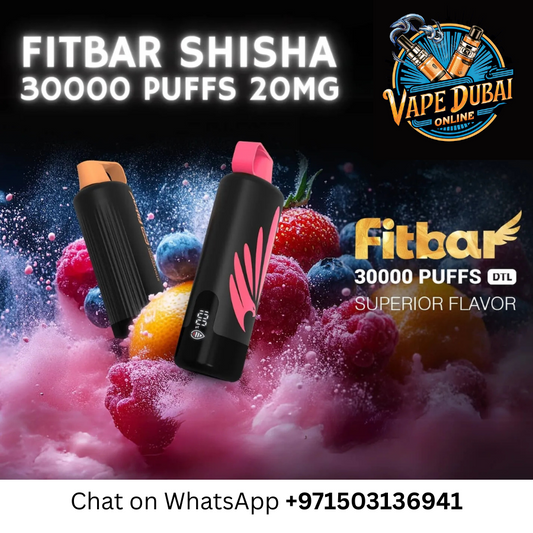 FITBAR Shisha 30000 Puffs Disposable Vape 20mg – Dubai UAE
