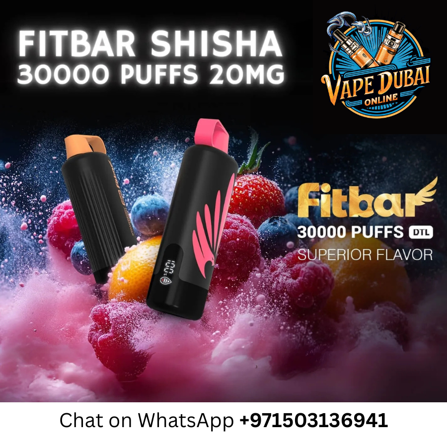 FITBAR Shisha 30000 Puffs Disposable Vape 20mg – Dubai UAE