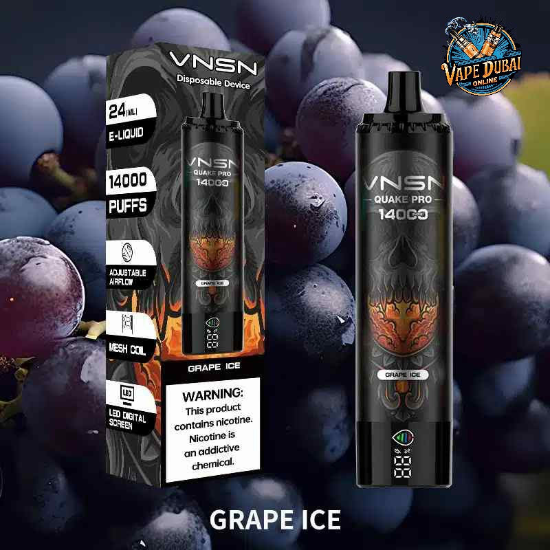 VNSN Quake Pro 14000 Puffs Disposable Vape – Rechargeable in Dubai