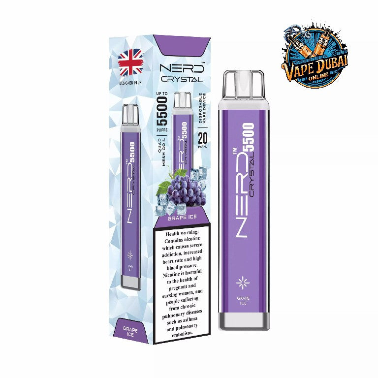 Nerd Crystal 5500 Puffs Disposable Vape | 2% Nic Salt | Dubai UAE