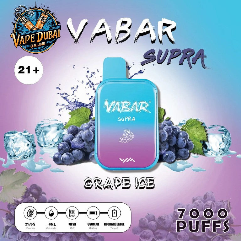 Vabar Supra 7000 Puffs Disposable Vape – Best Price in Dubai