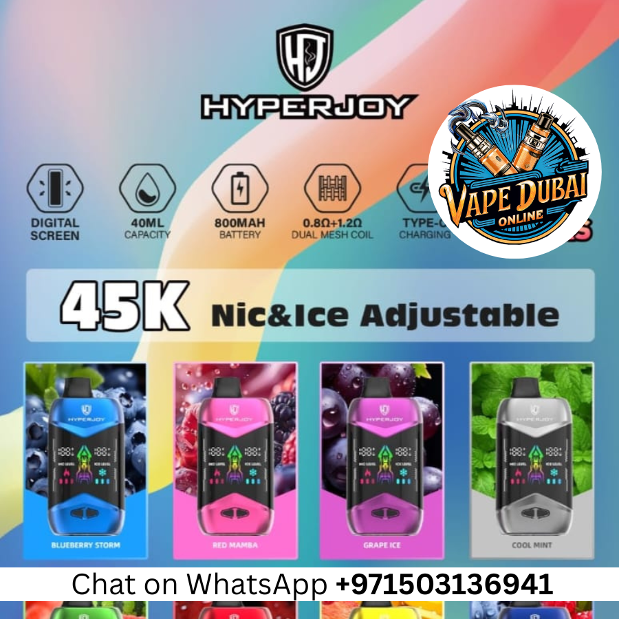 Hyperjoy 45000 Puffs Vape with Nicotine & Ice Control – Dubai UAE