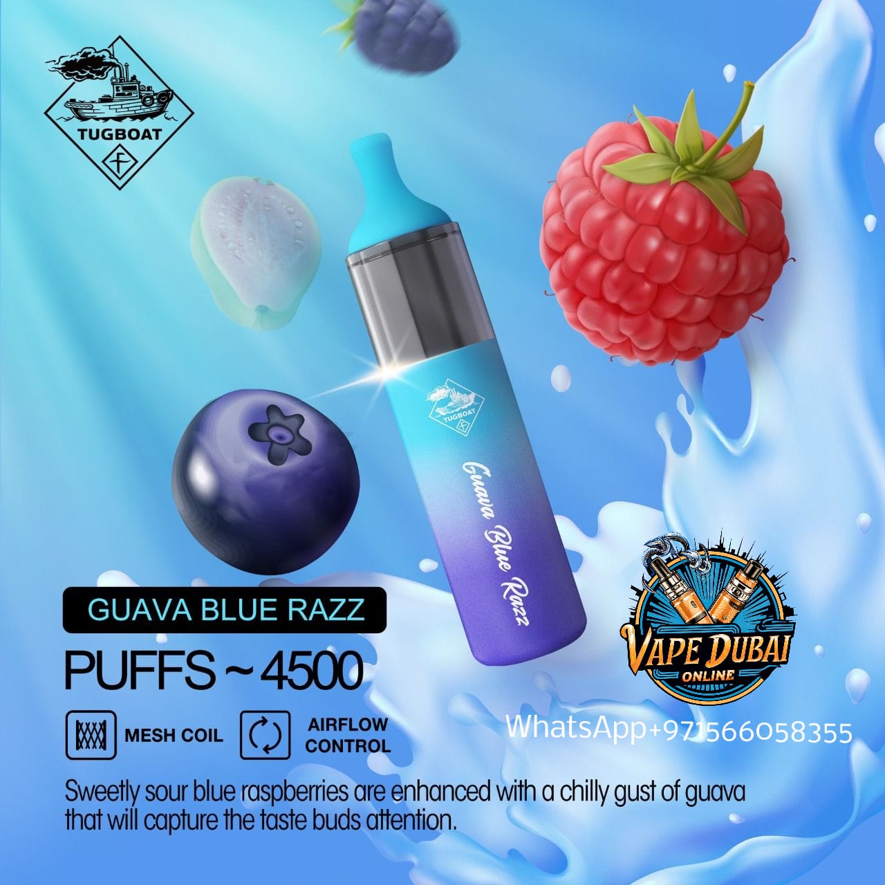Tugboat Evo 4500 Puffs Disposable Vape – Premium Flavors Dubai