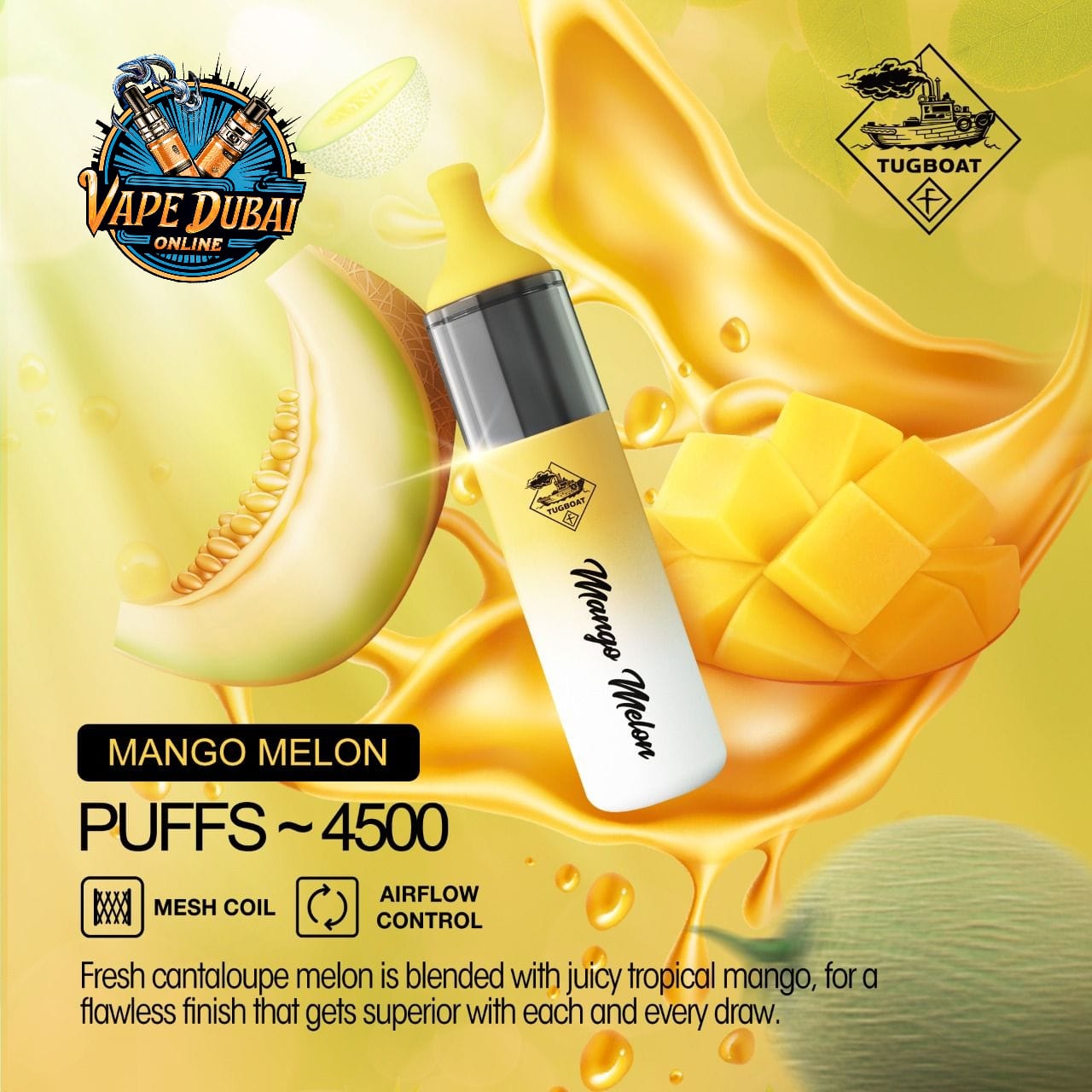 Tugboat Evo 4500 Puffs Disposable Vape – Premium Flavors Dubai