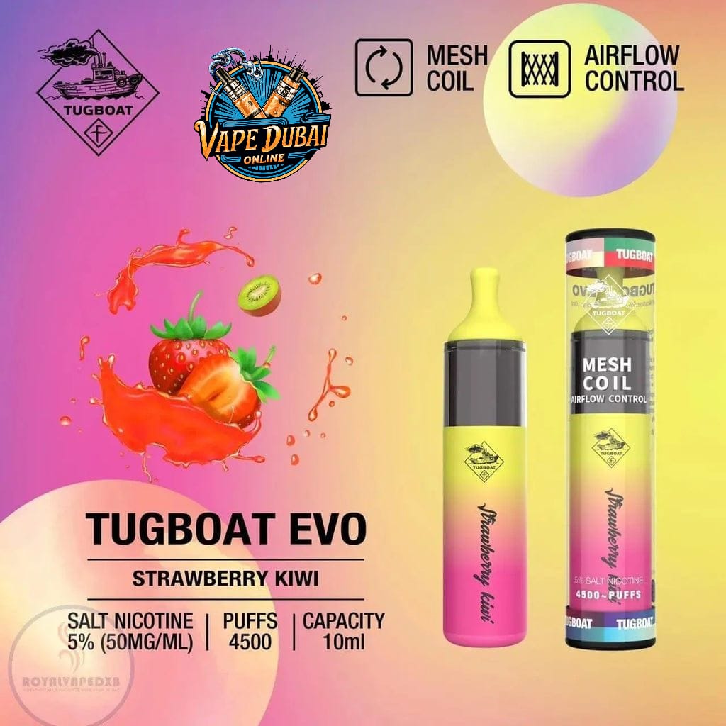 Tugboat Evo 4500 Puffs Disposable Vape – Premium Flavors Dubai