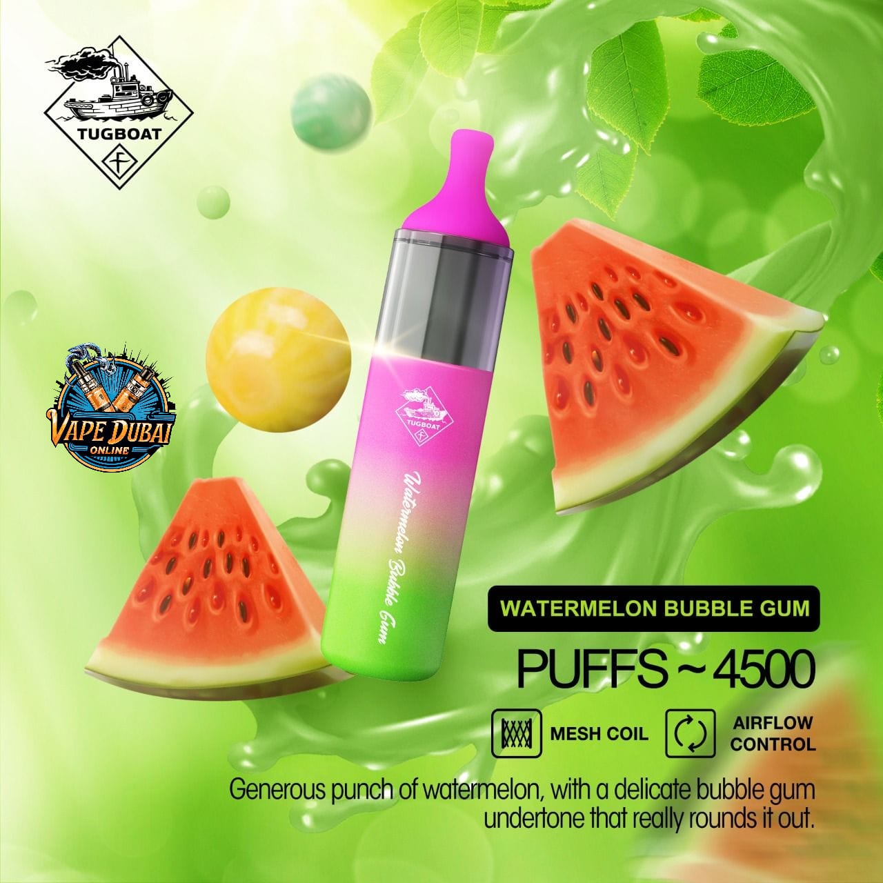 Tugboat Evo 4500 Puffs Disposable Vape – Premium Flavors Dubai
