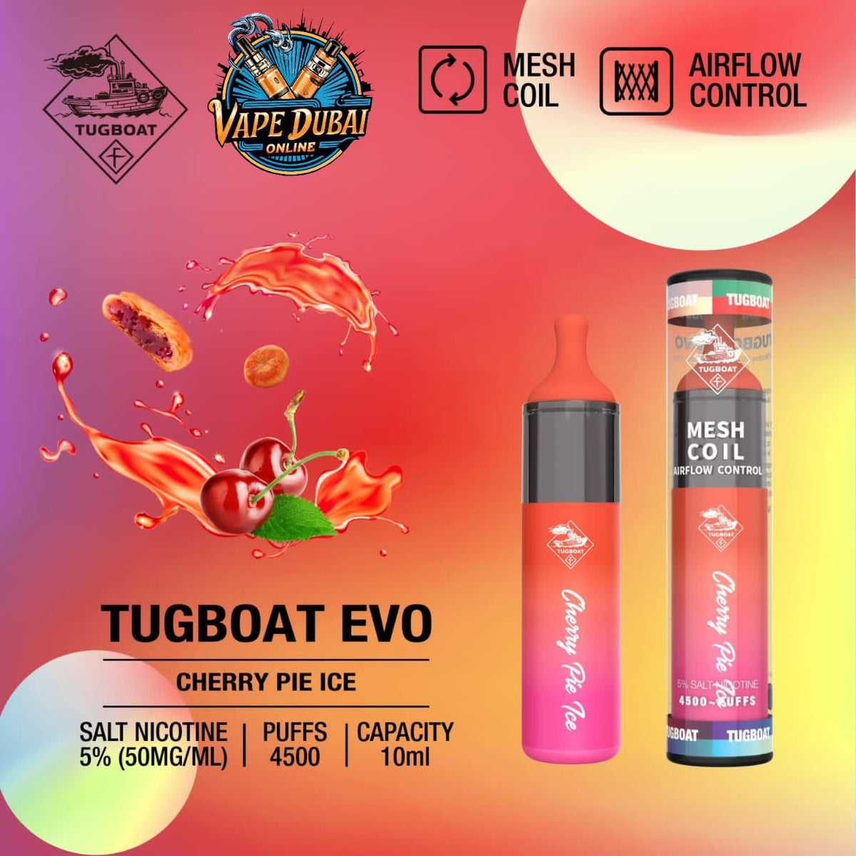 Tugboat Evo 4500 Puffs Disposable Vape – Premium Flavors Dubai